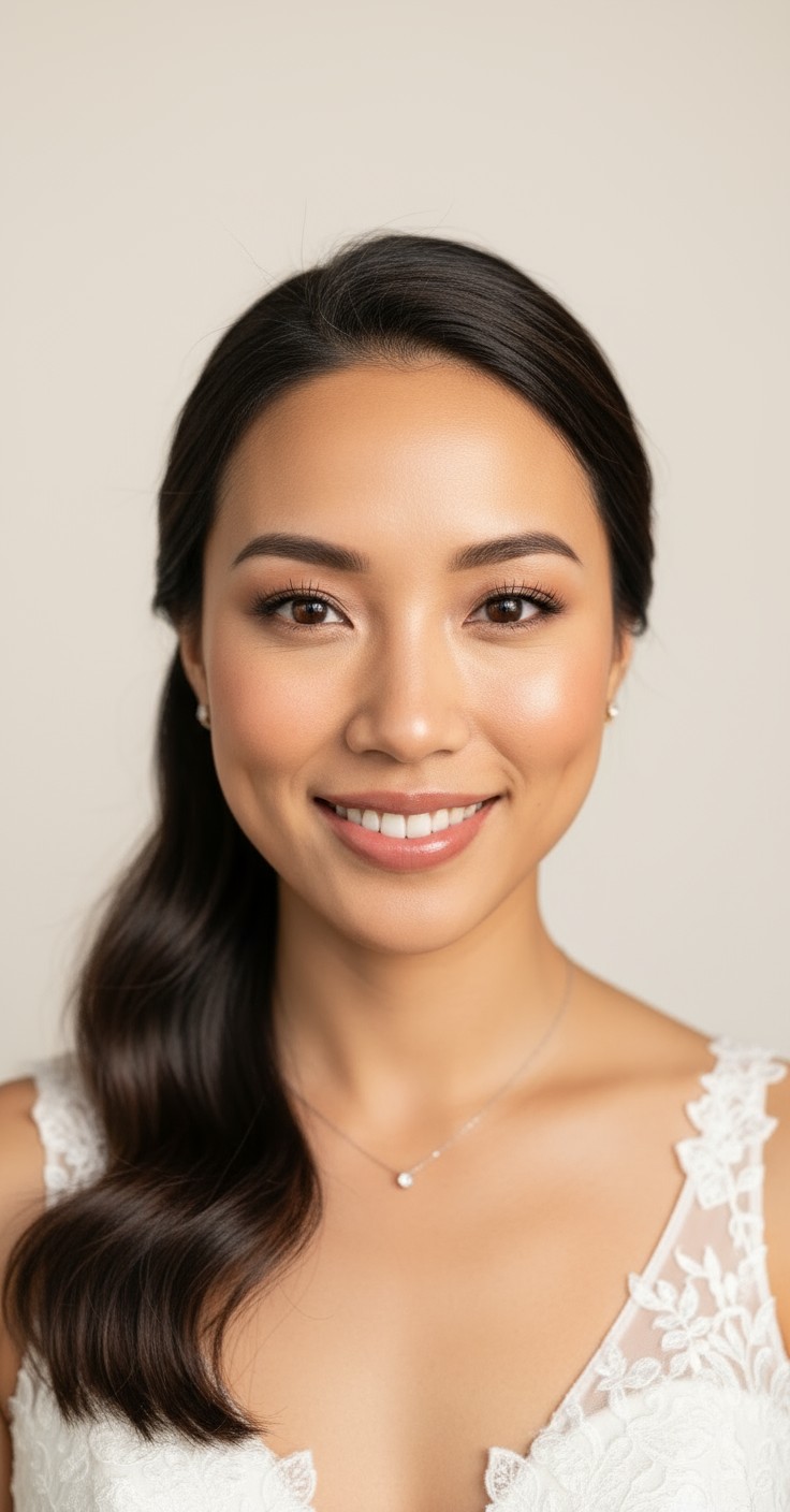 After One Sided Hairstyle For Wedding